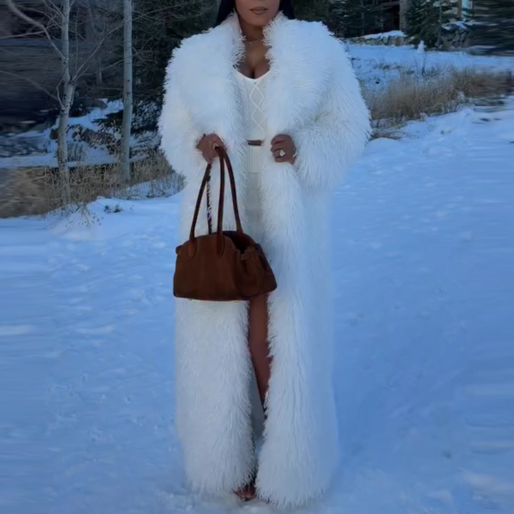 White Fur Long Coat