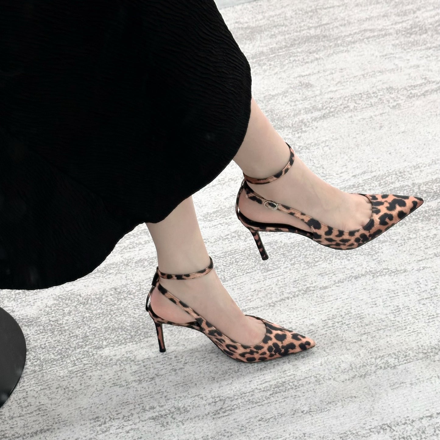 Leopard Print Strappy High Heels