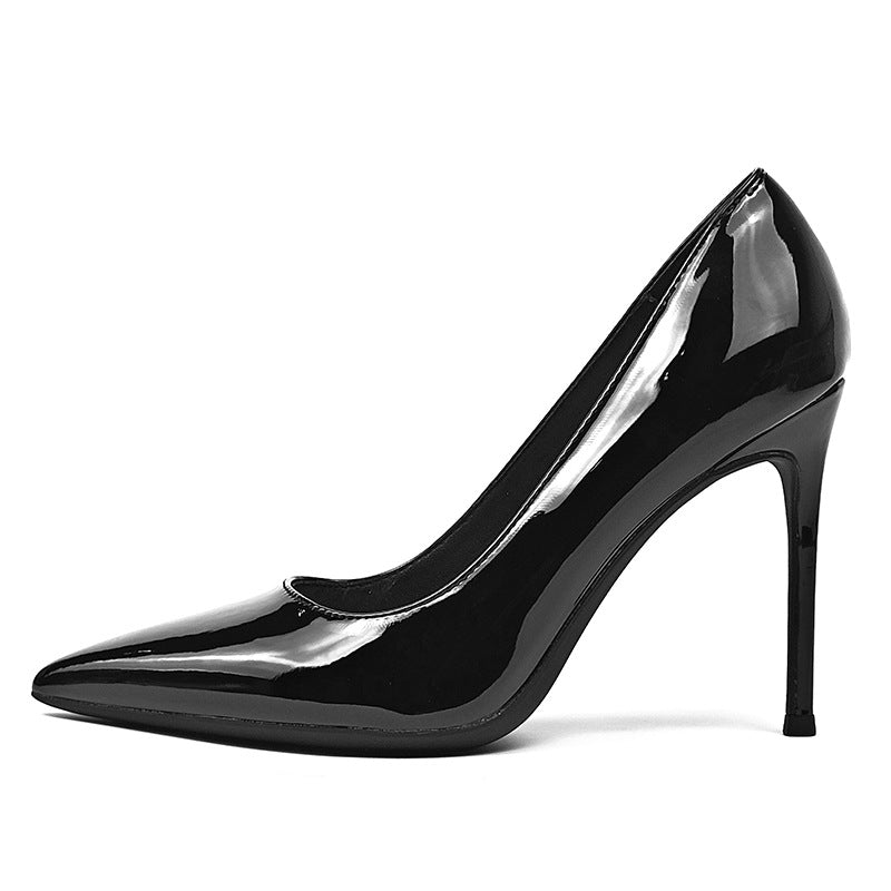 Pointed Toe Patent Leather High Heels