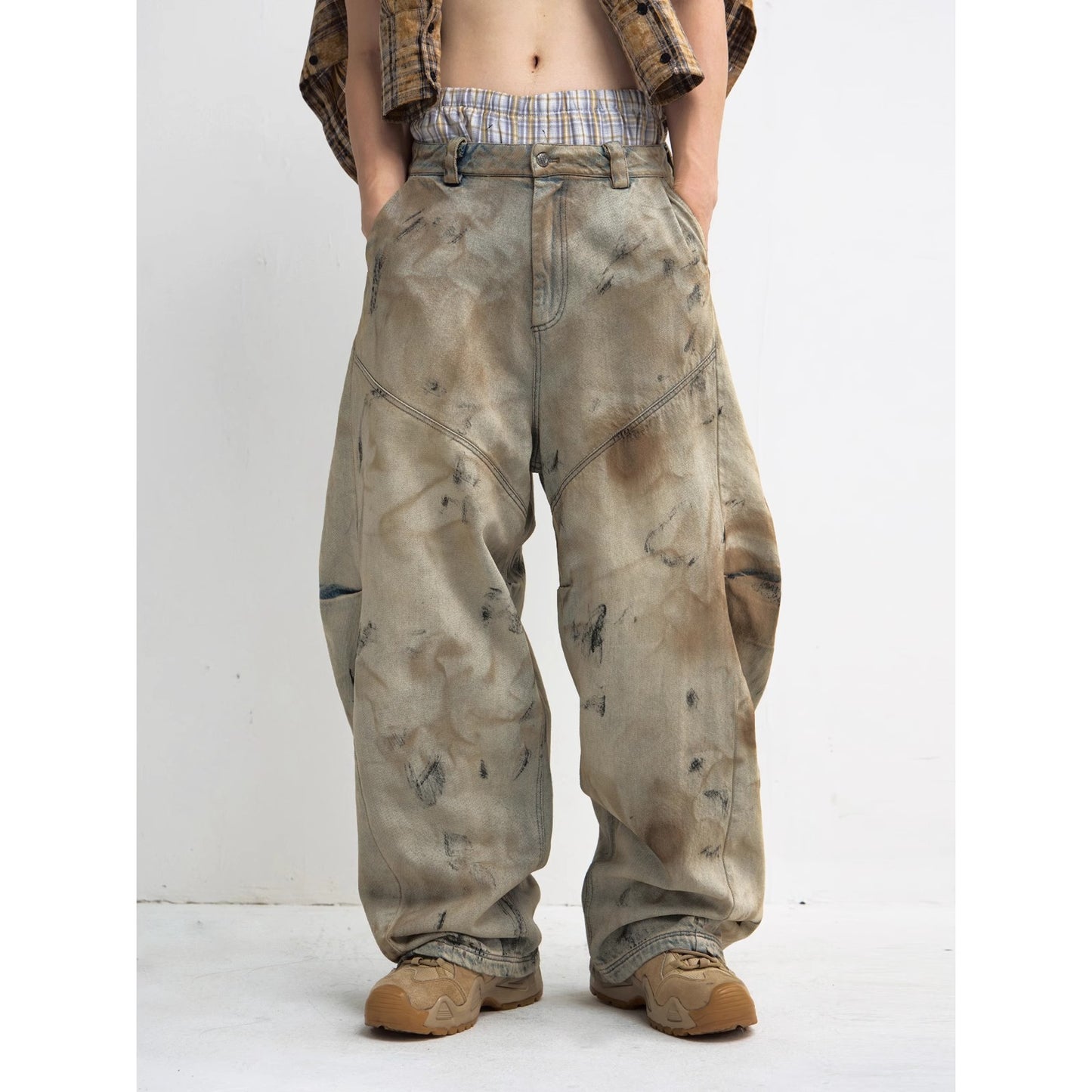 Washed Distressed Jeans