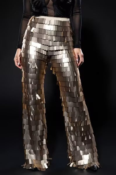 Gold Sequin Trousers