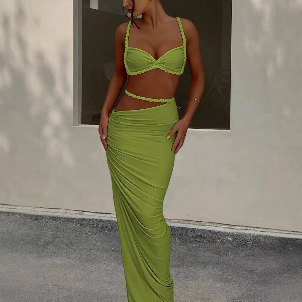 Hemp Rope Braided Skirt Set