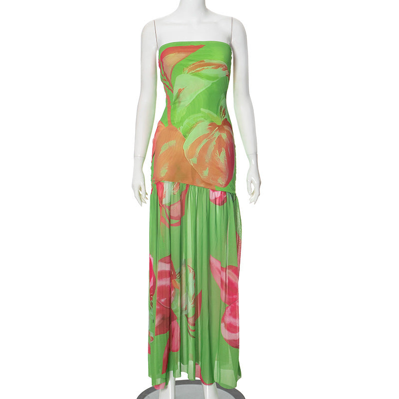 Floral-Print Sheath Maxi Dress