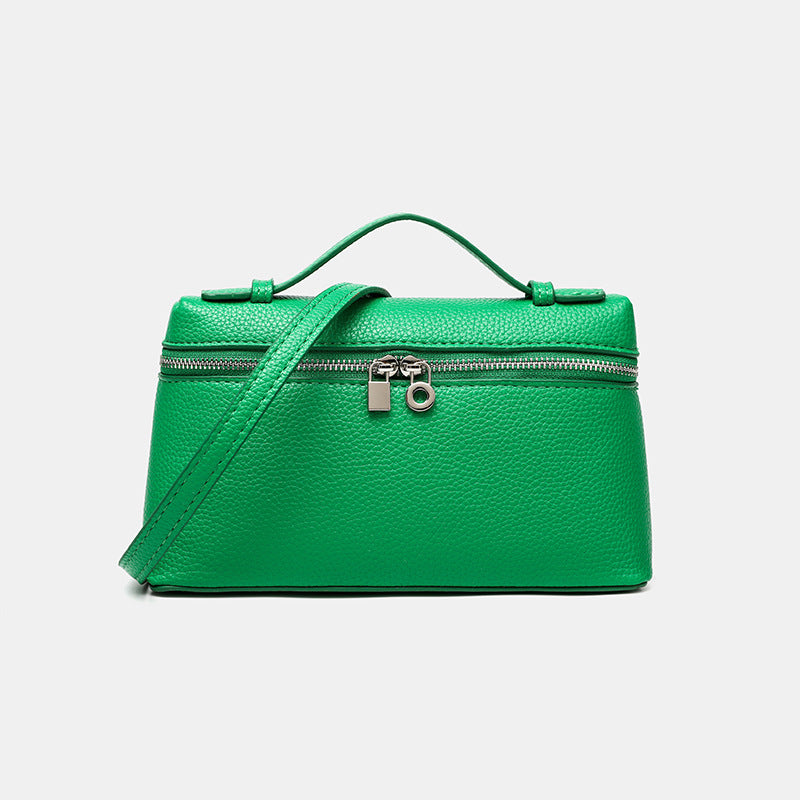Leather Zipper Handbag