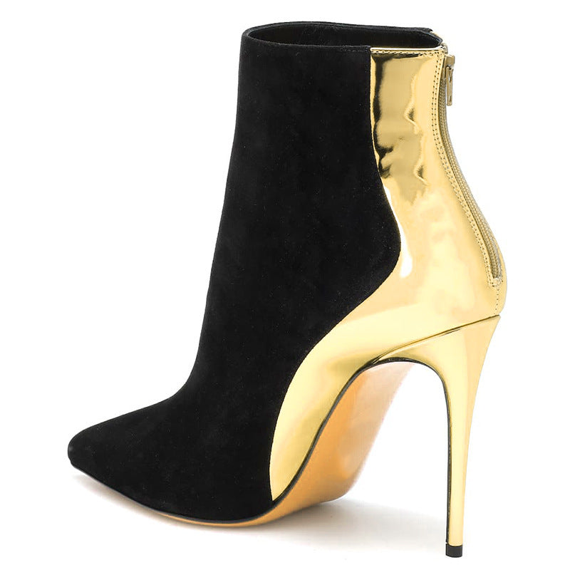 Black Gold Heeled Shoes
