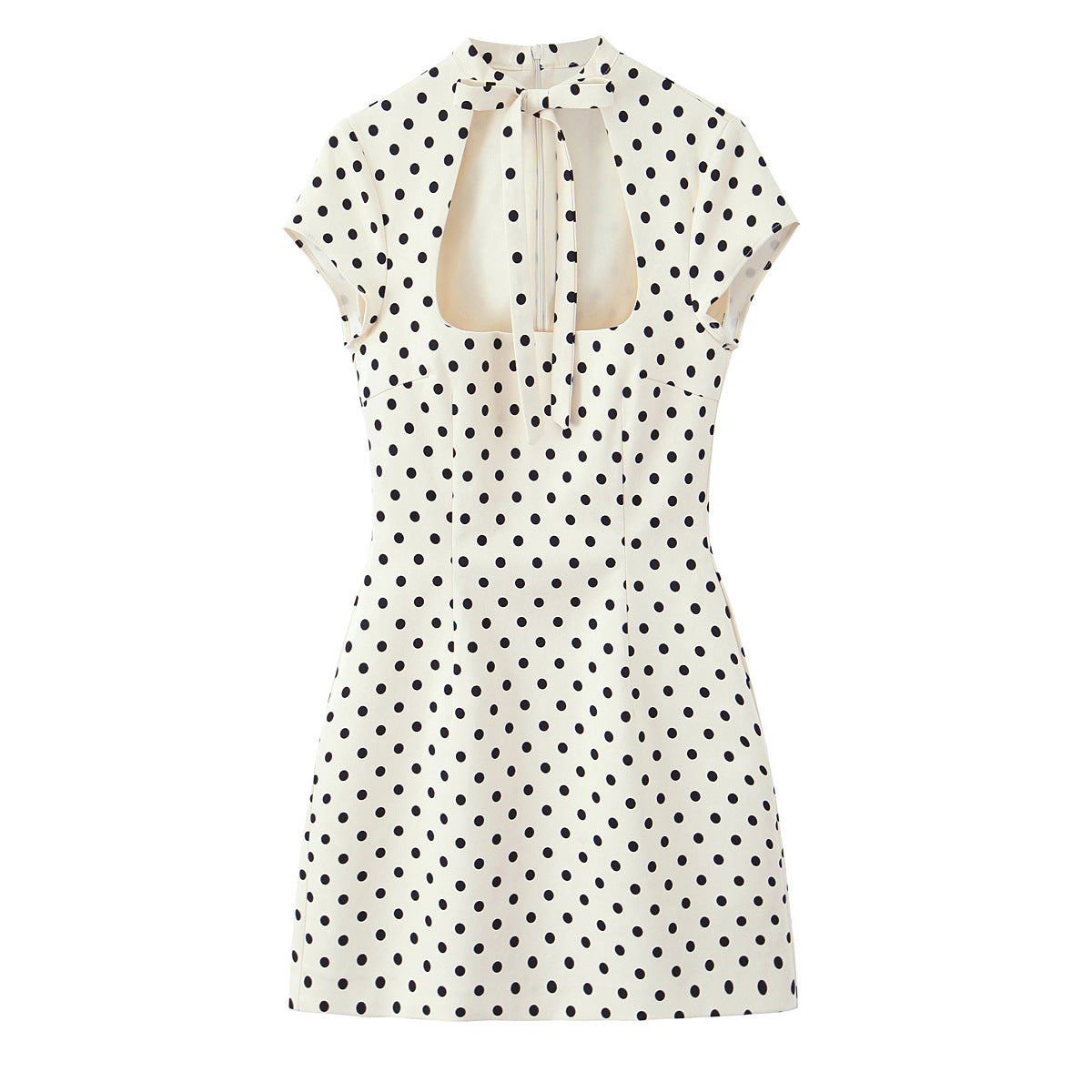 Lace-Up Bow Mini Dress