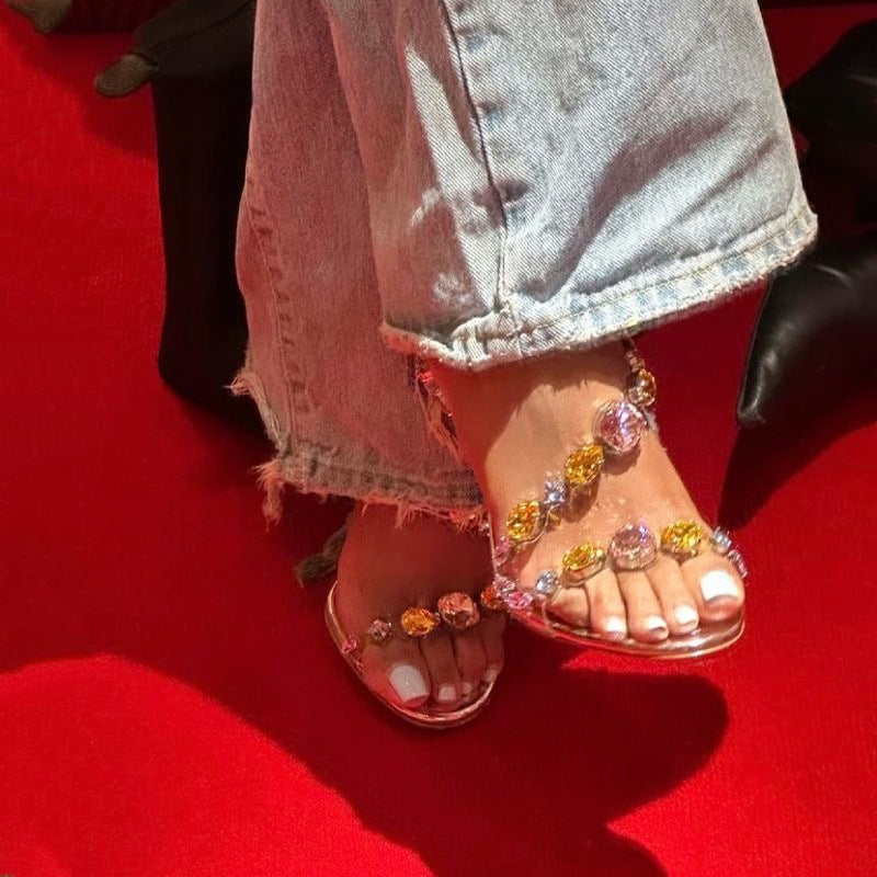 Gemstone High-Heel Sandals