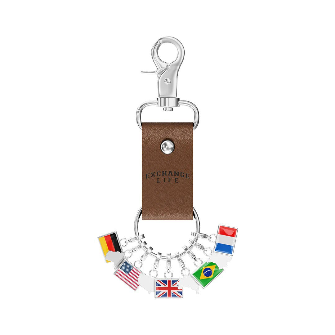 Country Flag Pendant Keychain
