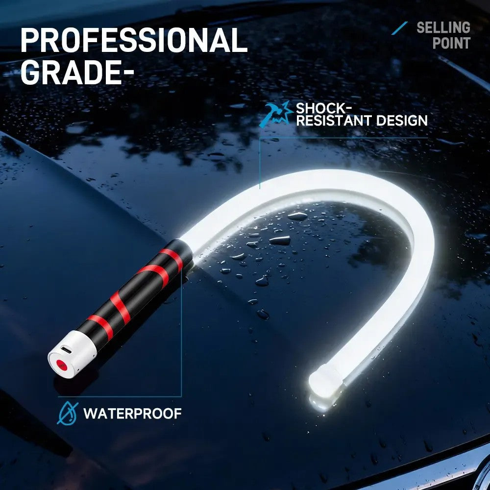 Flexible LED Flashlight Stick 27" Bendable Work Light with High-Lumen LED 3 Brightness Modes Portable Automotive Illumination Tool for Off Road SUV Engines Hard Reach Areas