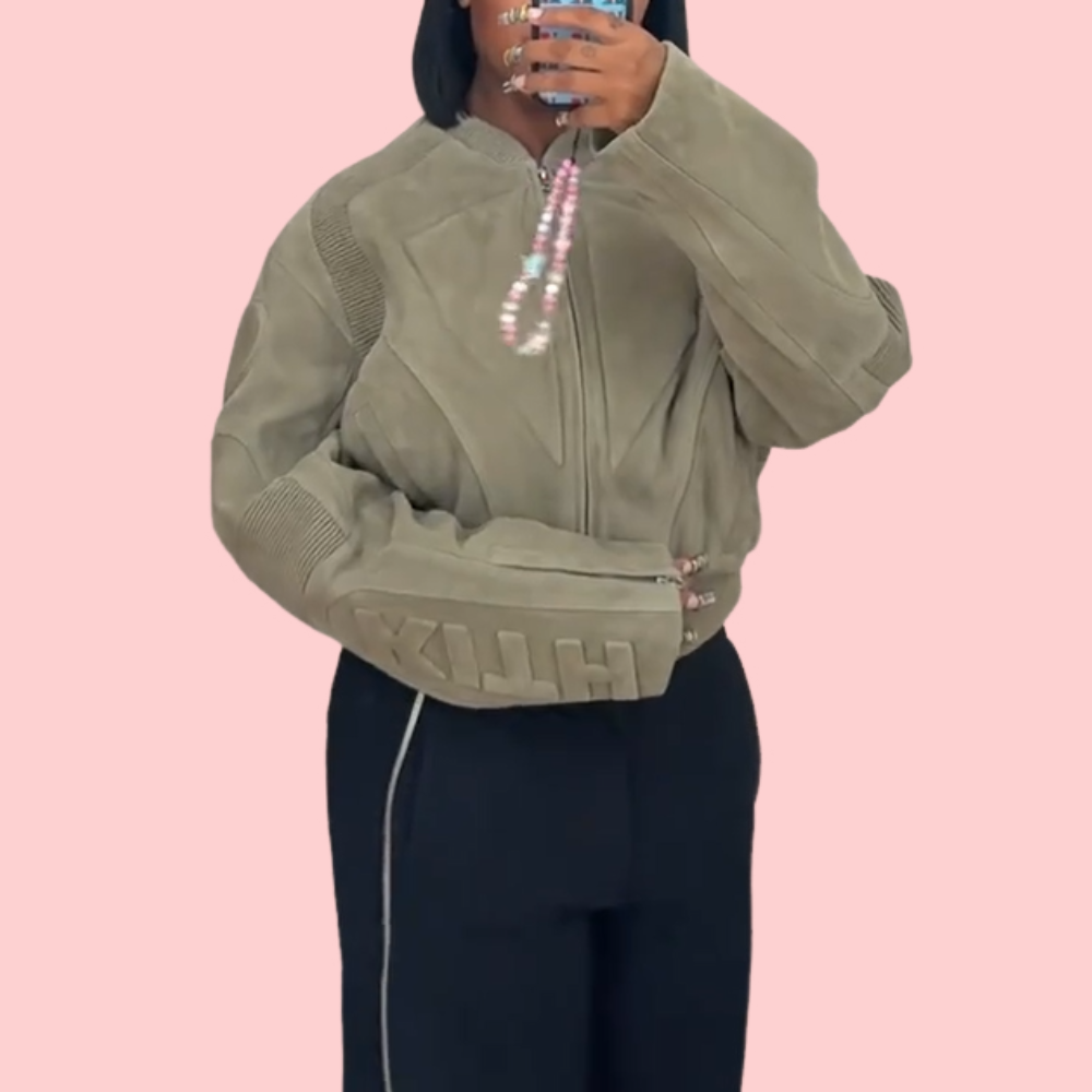 Letter Locomotive Zipper Jacket