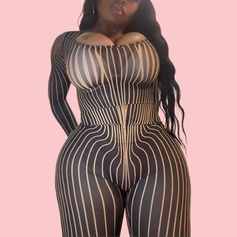 Striped Slim-Fit Jumpsuit