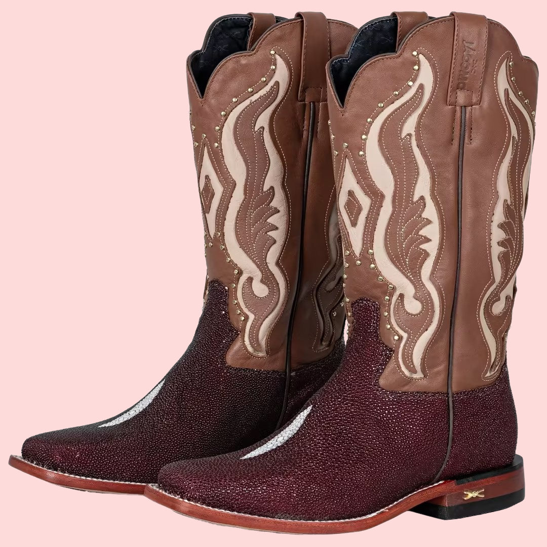 Wide-toe Western Cowboy Boots