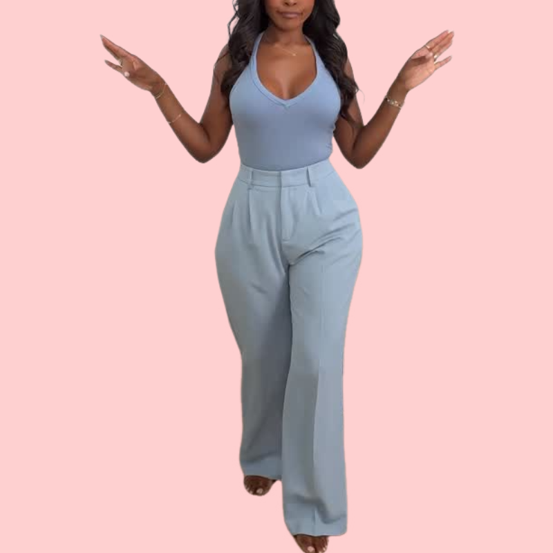 Blue Camisole Top & Pants Set