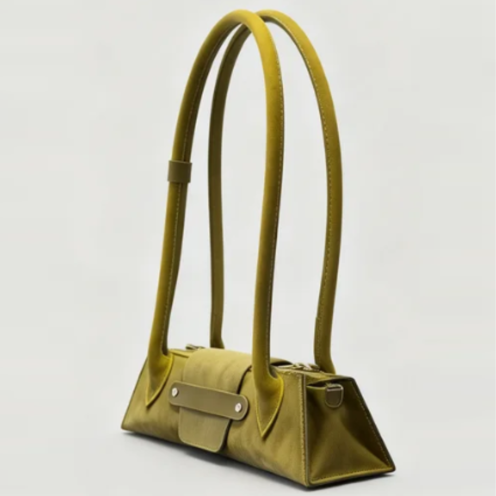 Green Suede Shoulder Bag