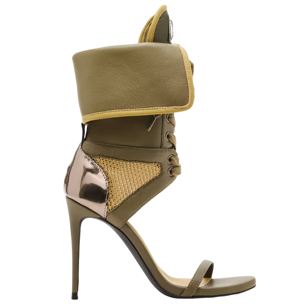 Strappy High-Heeled Sandals