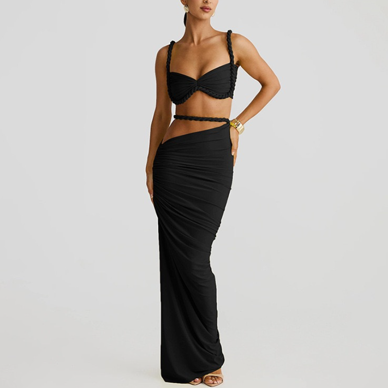 Hemp Rope Braided Skirt Set