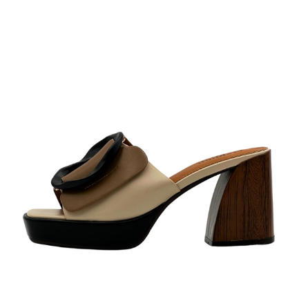 Women's Thick-Heeled Contrast Summer Sandals