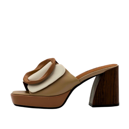 Women's Thick-Heeled Contrast Summer Sandals