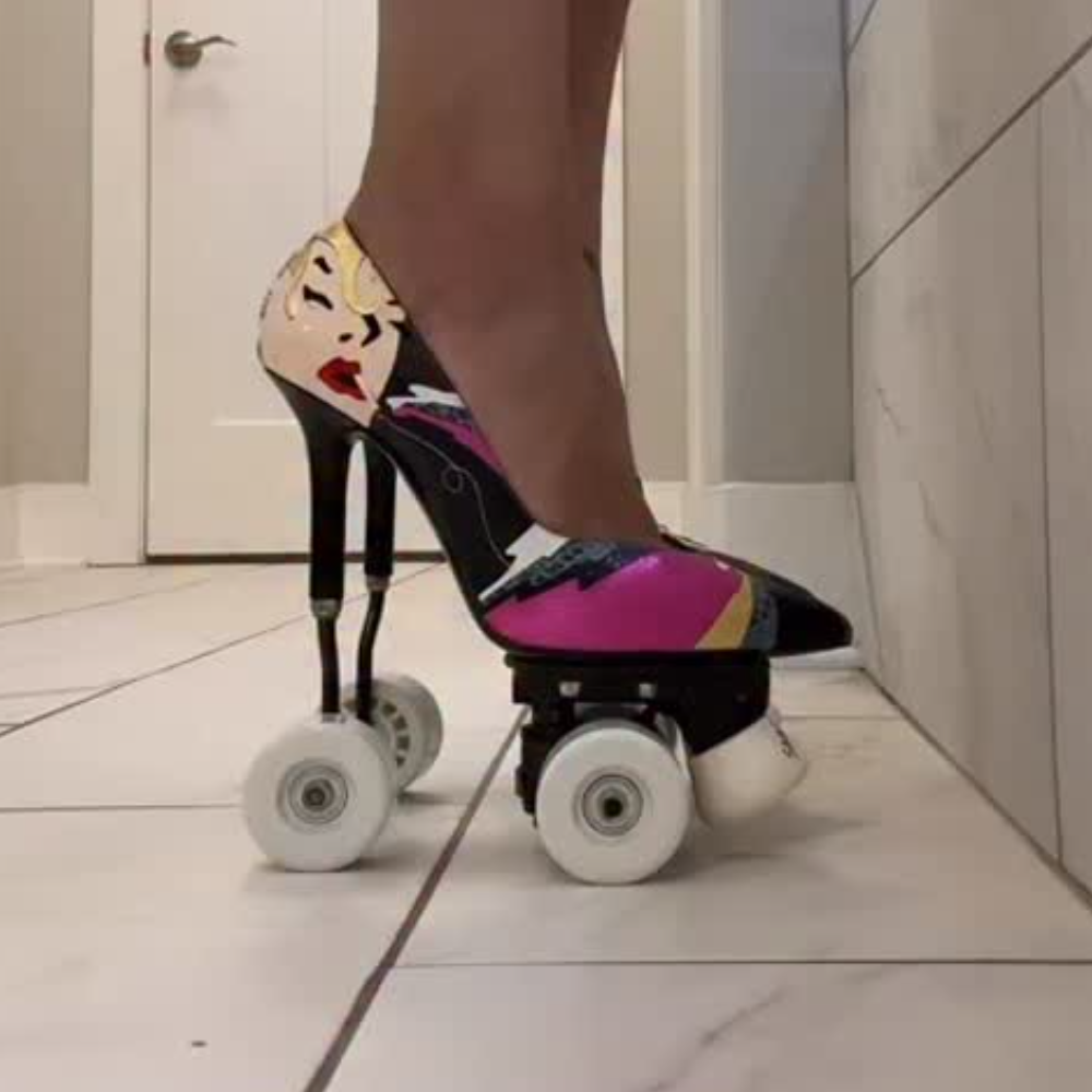 Graffiti Roller High Heels