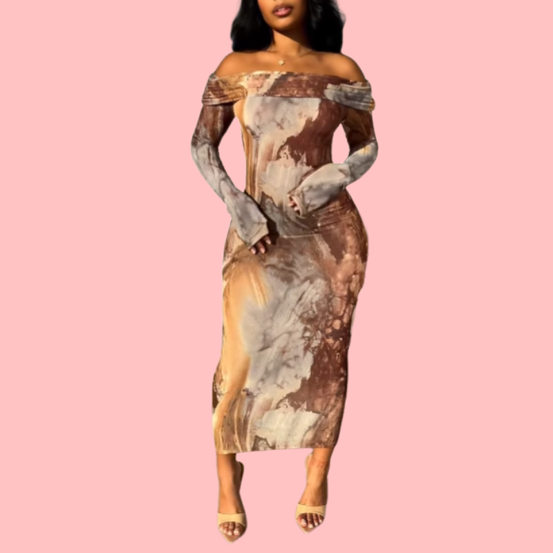 Afternoon Delight Off Shoulder Dress