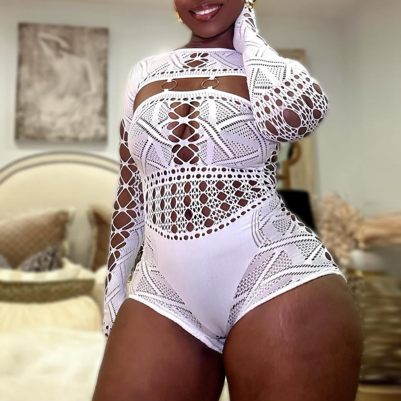 Sexy Cutout Lace Bodysuit