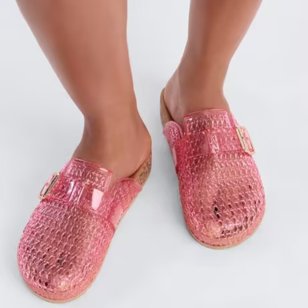 Boba Buckle Jelly Slides