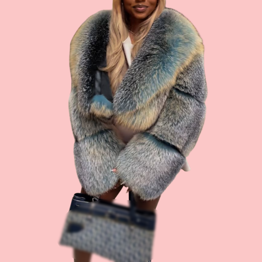 Gradient Fur Coat