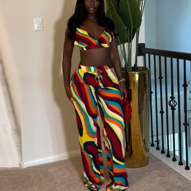 Colorful Gradient Two-Piece Set