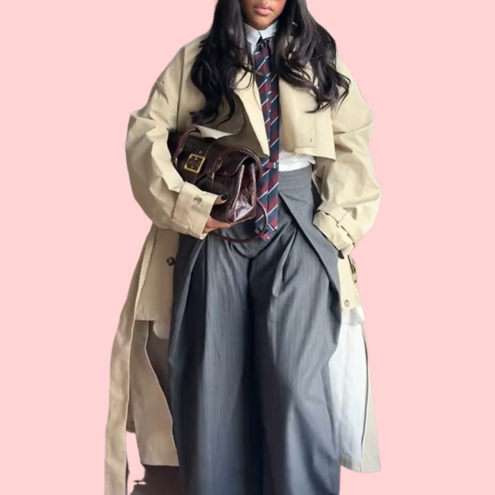 Khaki Detachable Trench Coat