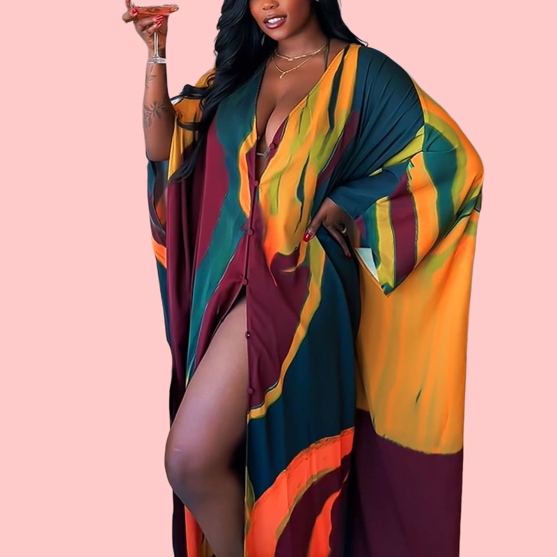 Colorful Tie-Dye Shawl
