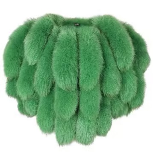 Green Fur Mott Tails Coat