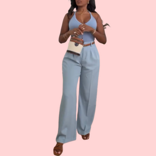 Blue Camisole Top & Pants Set