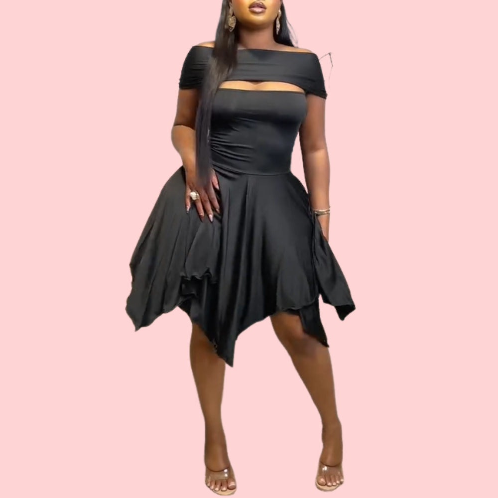 Black Sexy Cutout Mini Dress