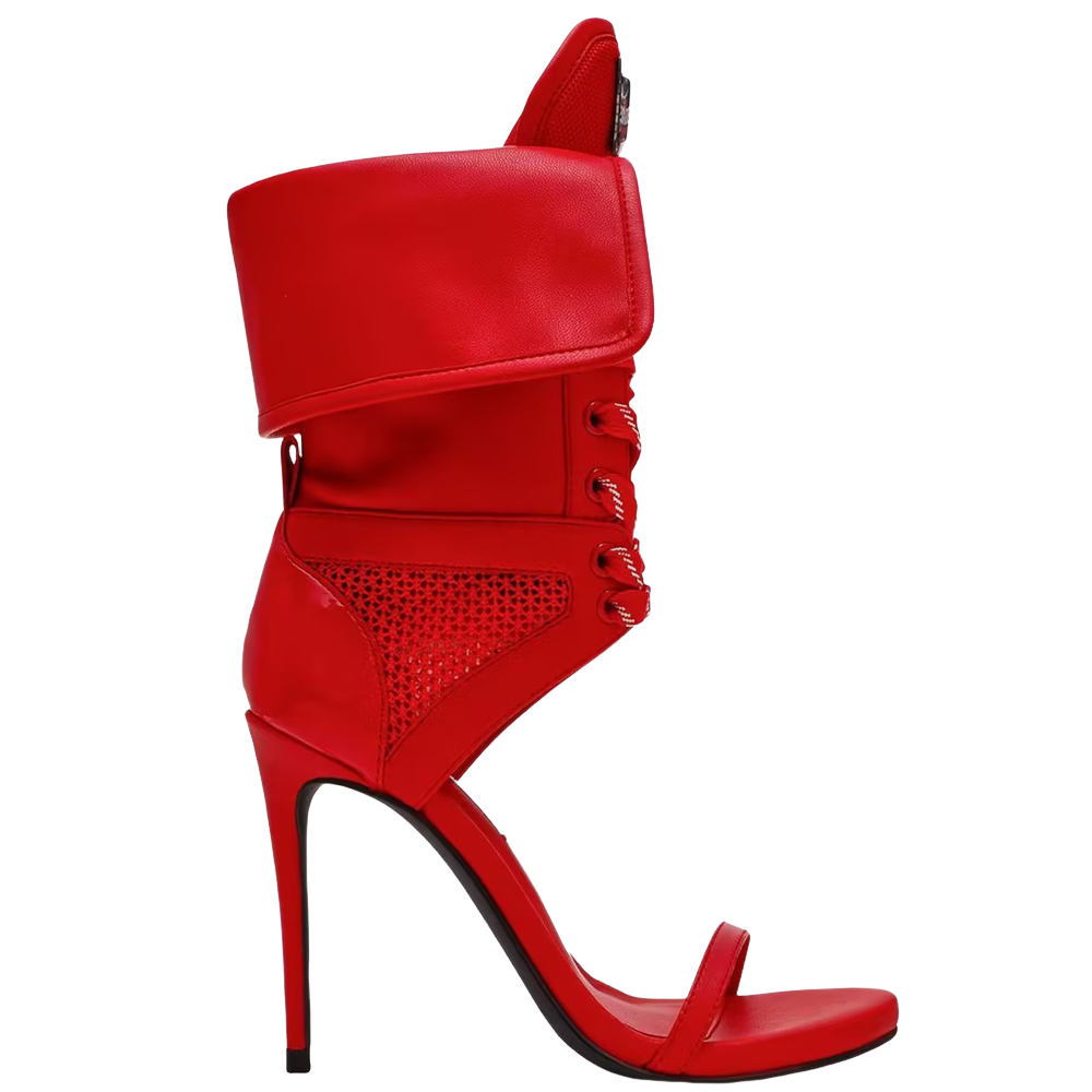 Strappy High-Heeled Sandals