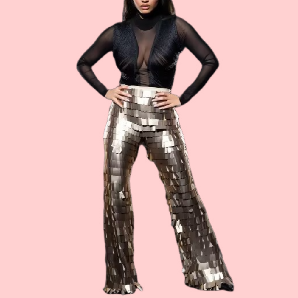 Gold Sequin Trousers