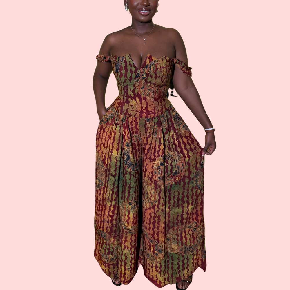 Tie-Dye Print Jumpsuit