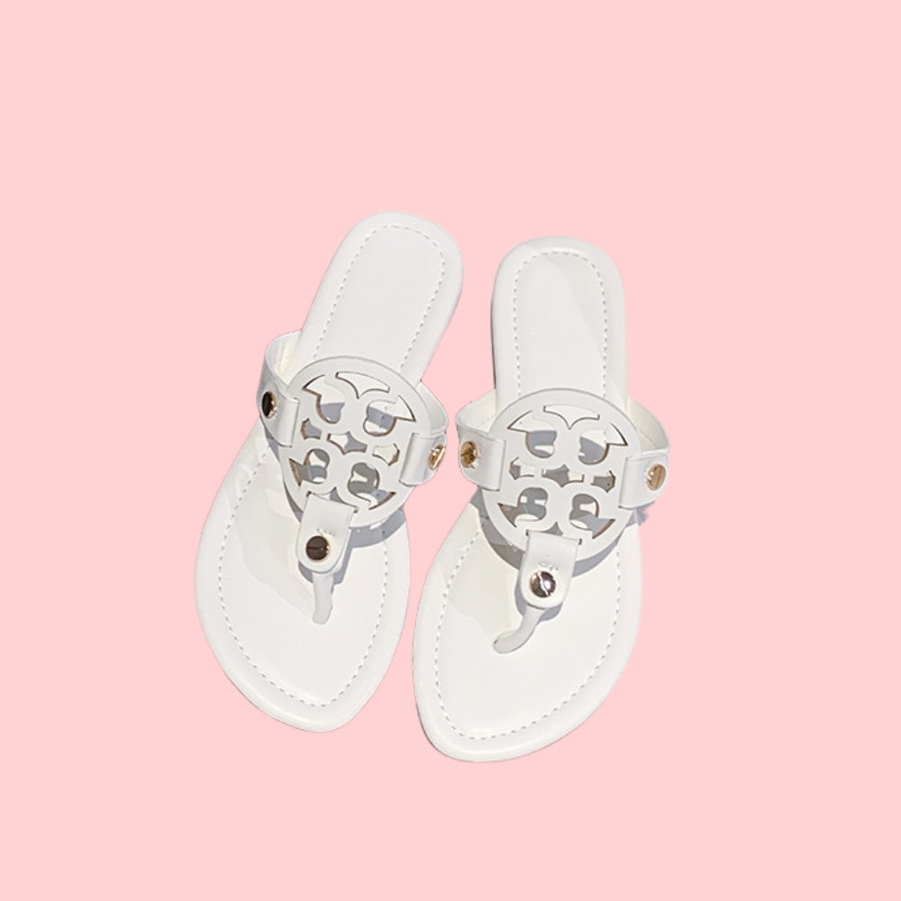 Patterned Openwork Slippers