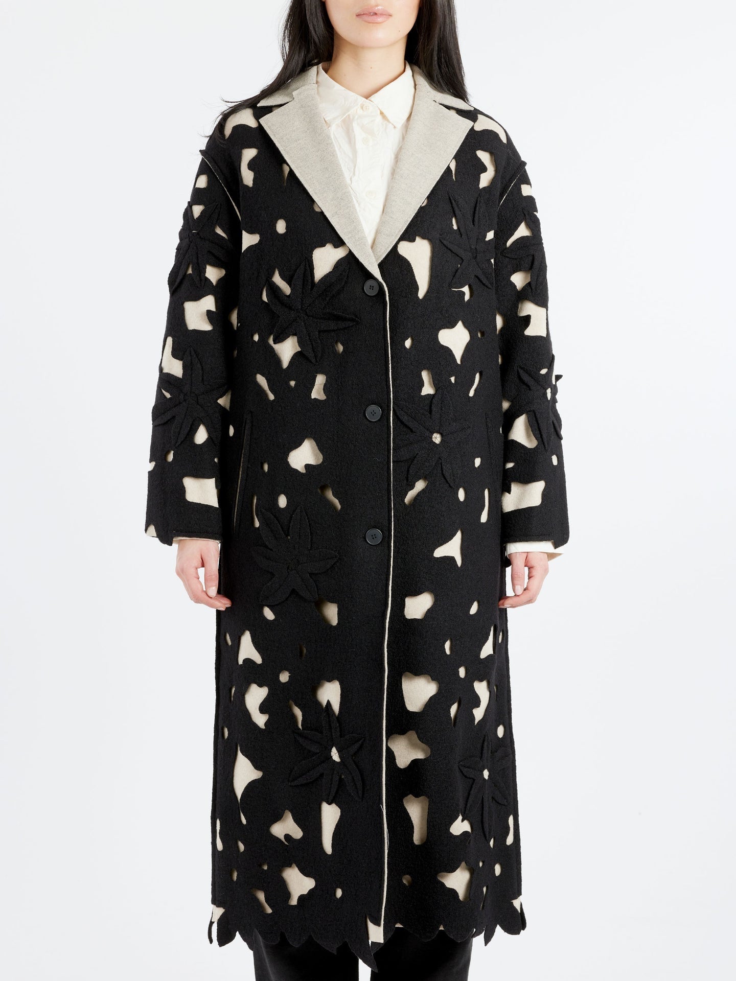Color-blocking Reversible Coat
