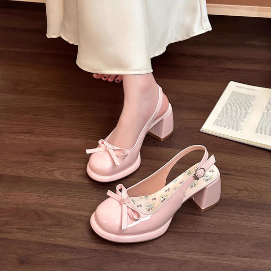 Bow High Heeled Sandals