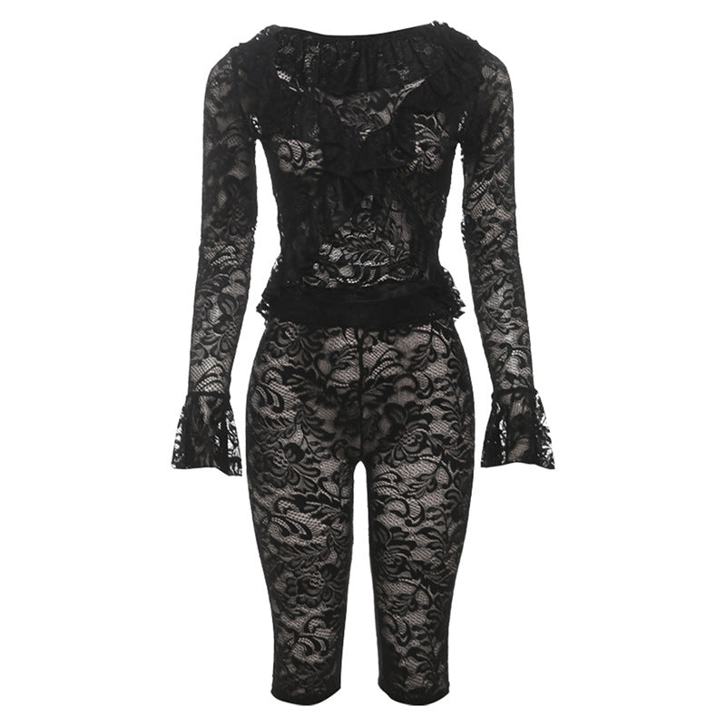Lace Ruffles Two-Piece Set