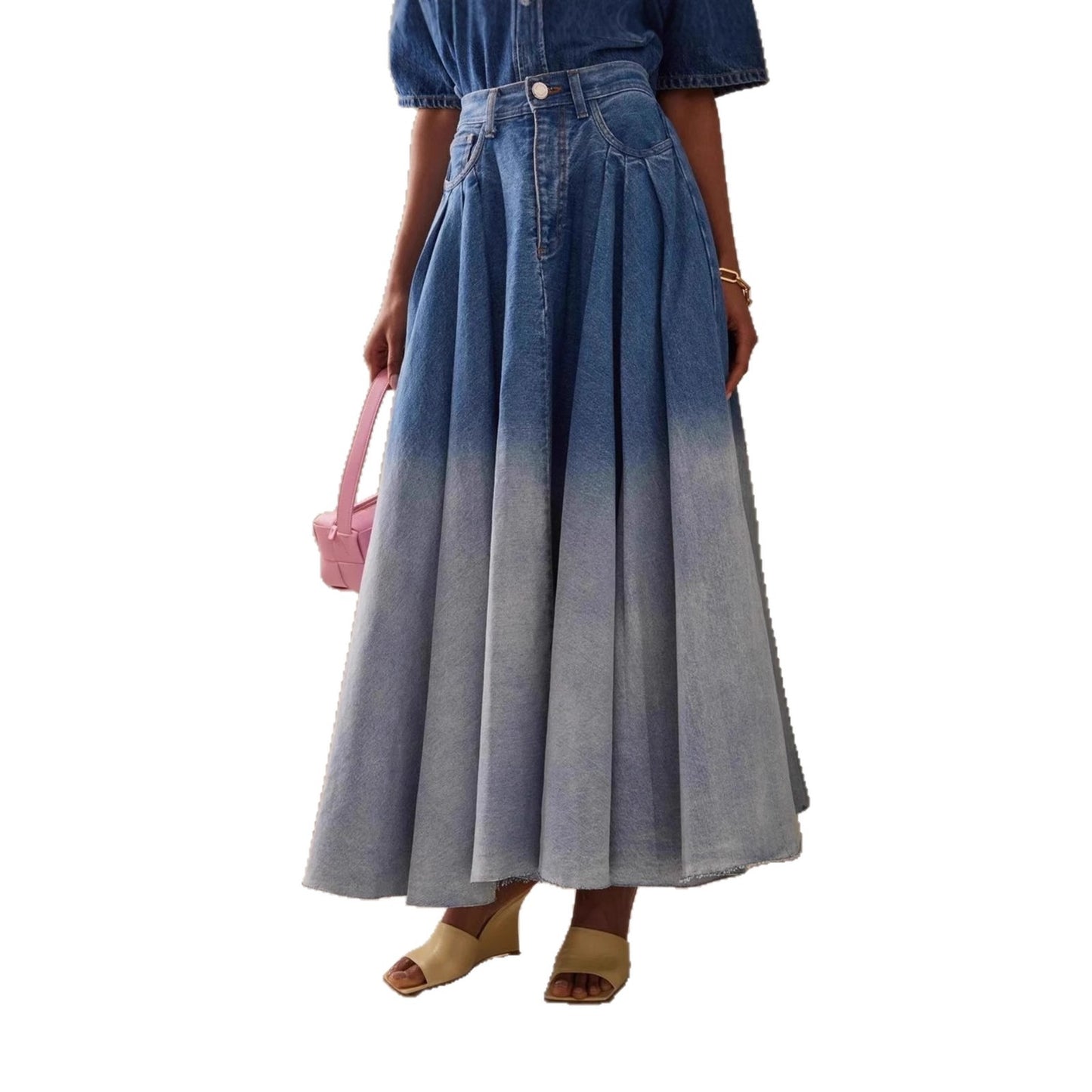 Washed Gradient Skirt