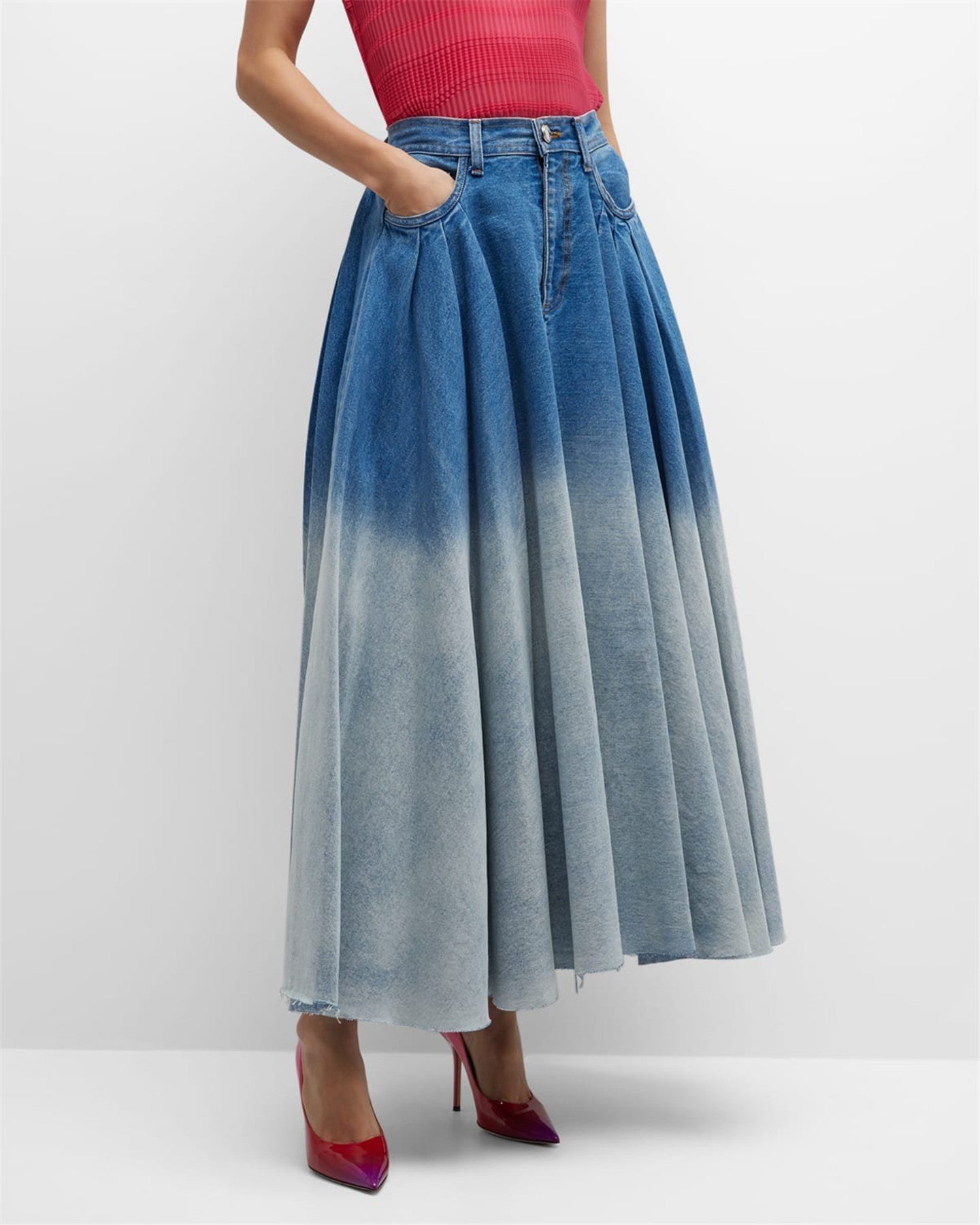 Washed Gradient Skirt