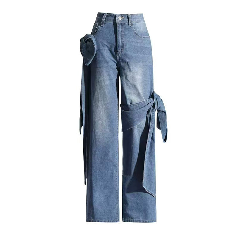 Double Side Bow Jeans