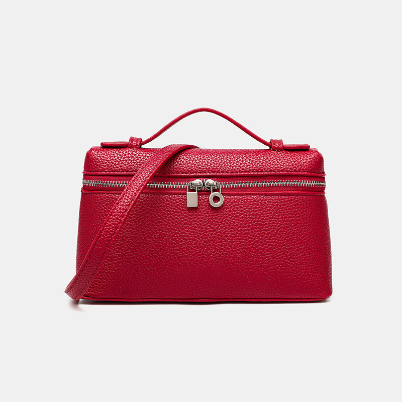 Leather Zipper Handbag