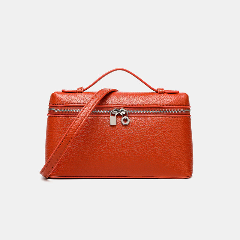 Leather Zipper Handbag