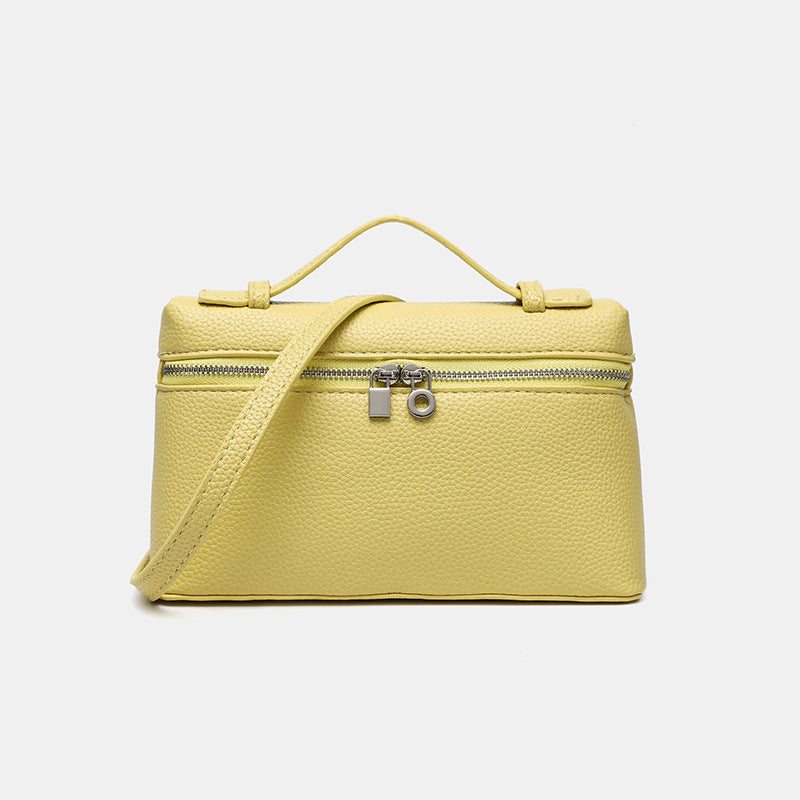 Leather Zipper Handbag