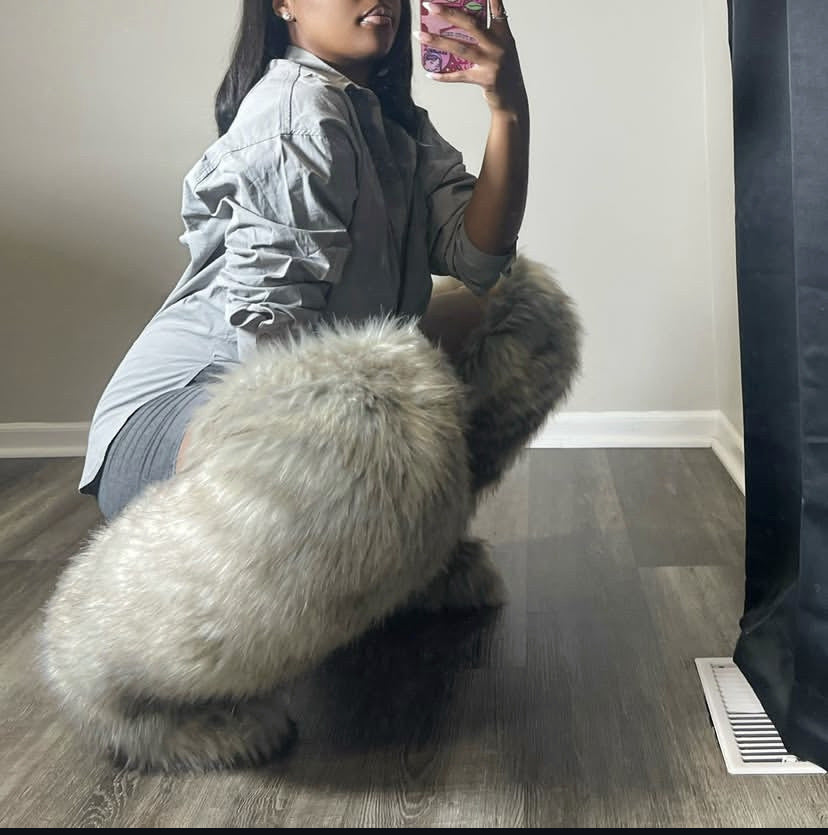 Faux Fur-Trimmed Boots