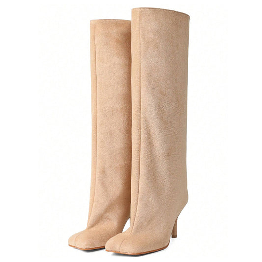 Suede High Heeled Boots