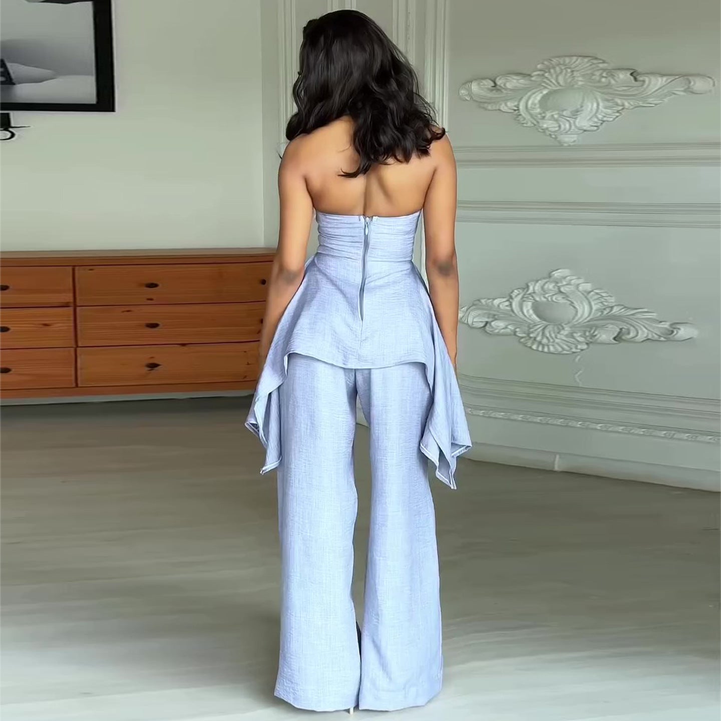 Elegant Backless Wide-Leg Jumpsuit