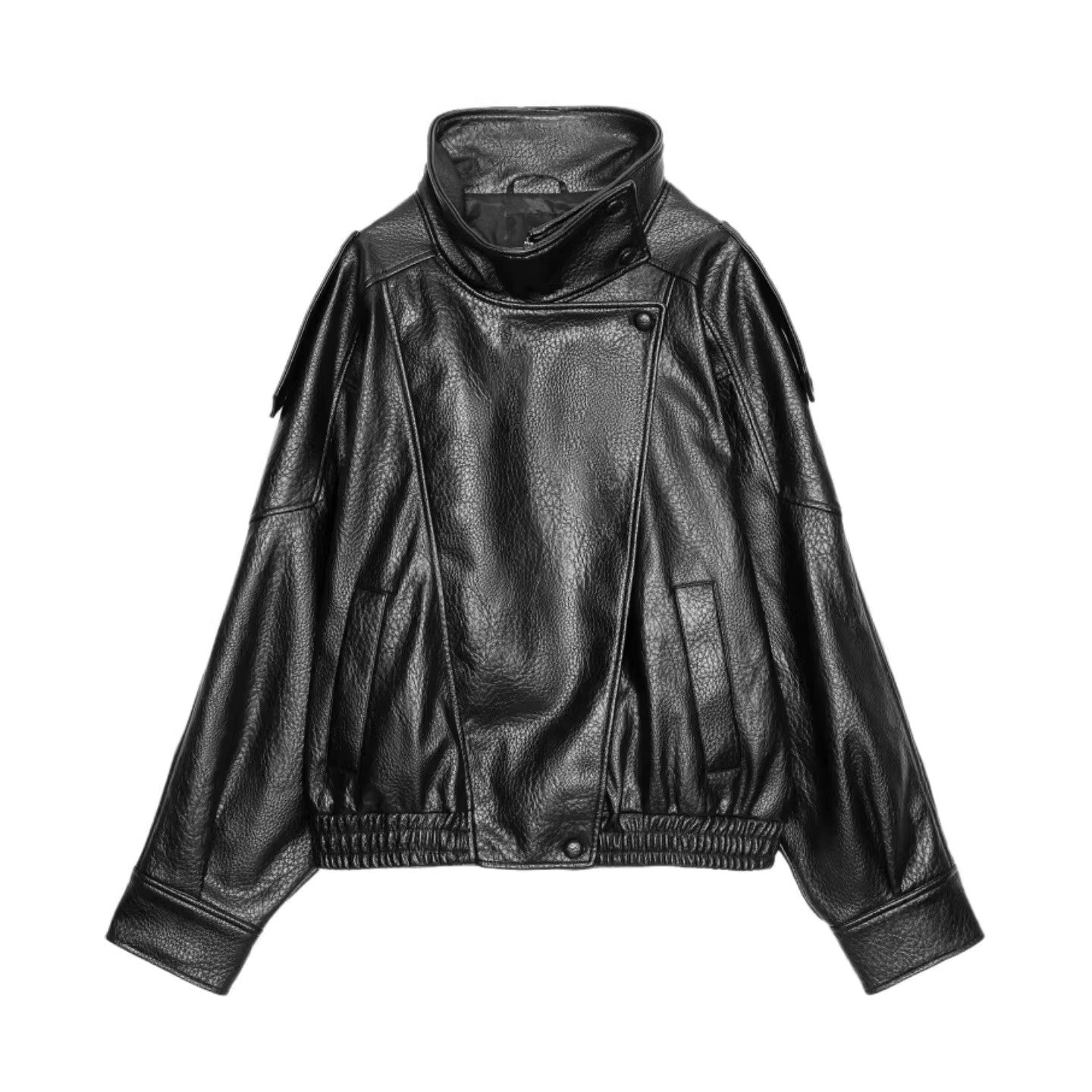Black Stand Collar Jacket
